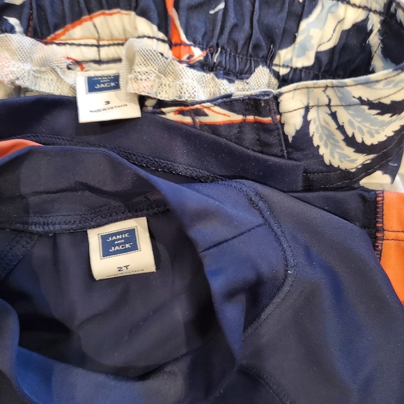 Janie and Jack Swimming Shorts and Rashguard Top - Picture 3 of 7